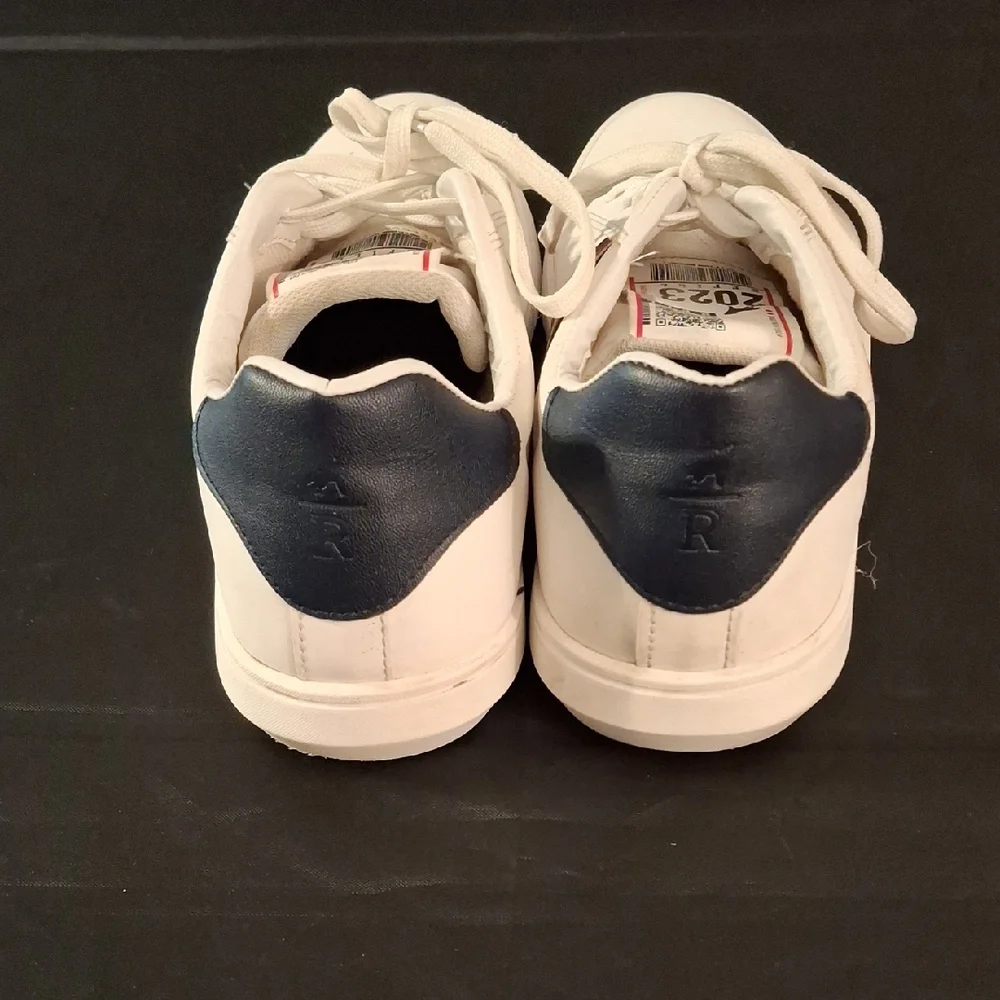 White Sneakers with Multi Color  Stripes